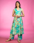 NIKIS | Viscose Co-ord Set | Turquoise Blue
