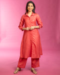 NIKIS | Linen Cotton Co-ord Set | Salmon Pink