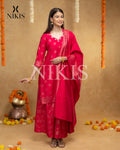 NIKIS | Viscose Blend Suit Set | Raspberry Pink