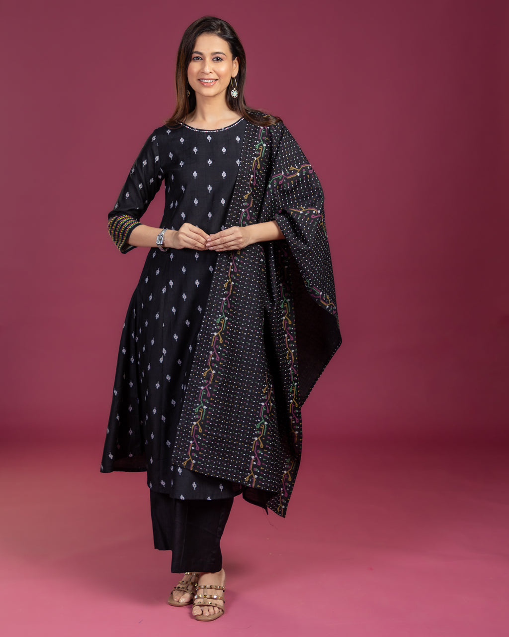 NIKIS | Viscose Suit Set | Charcoal Black