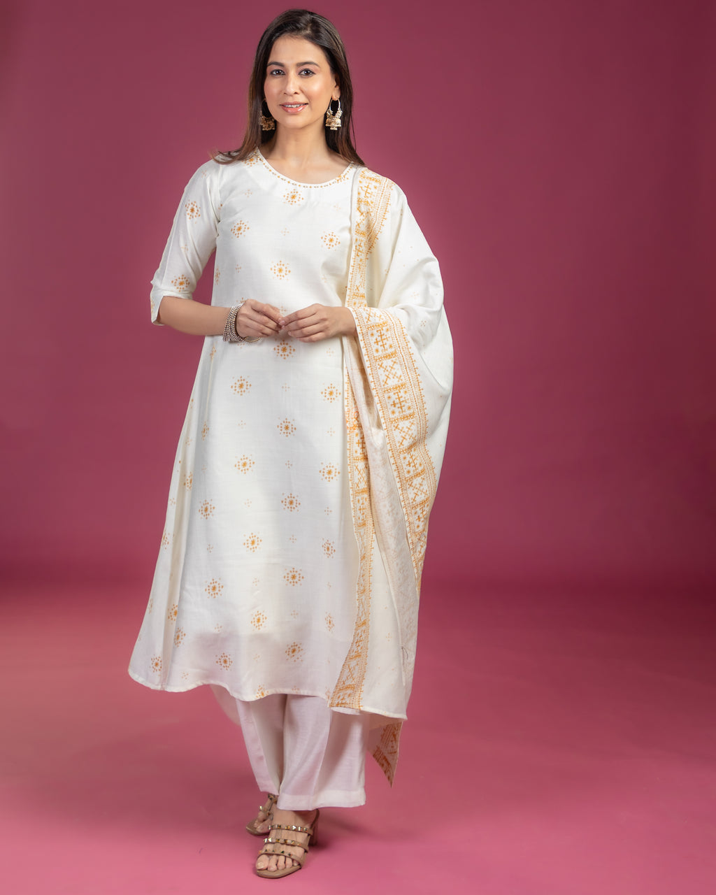 NIKIS | Viscose Suit Set | Seashell White