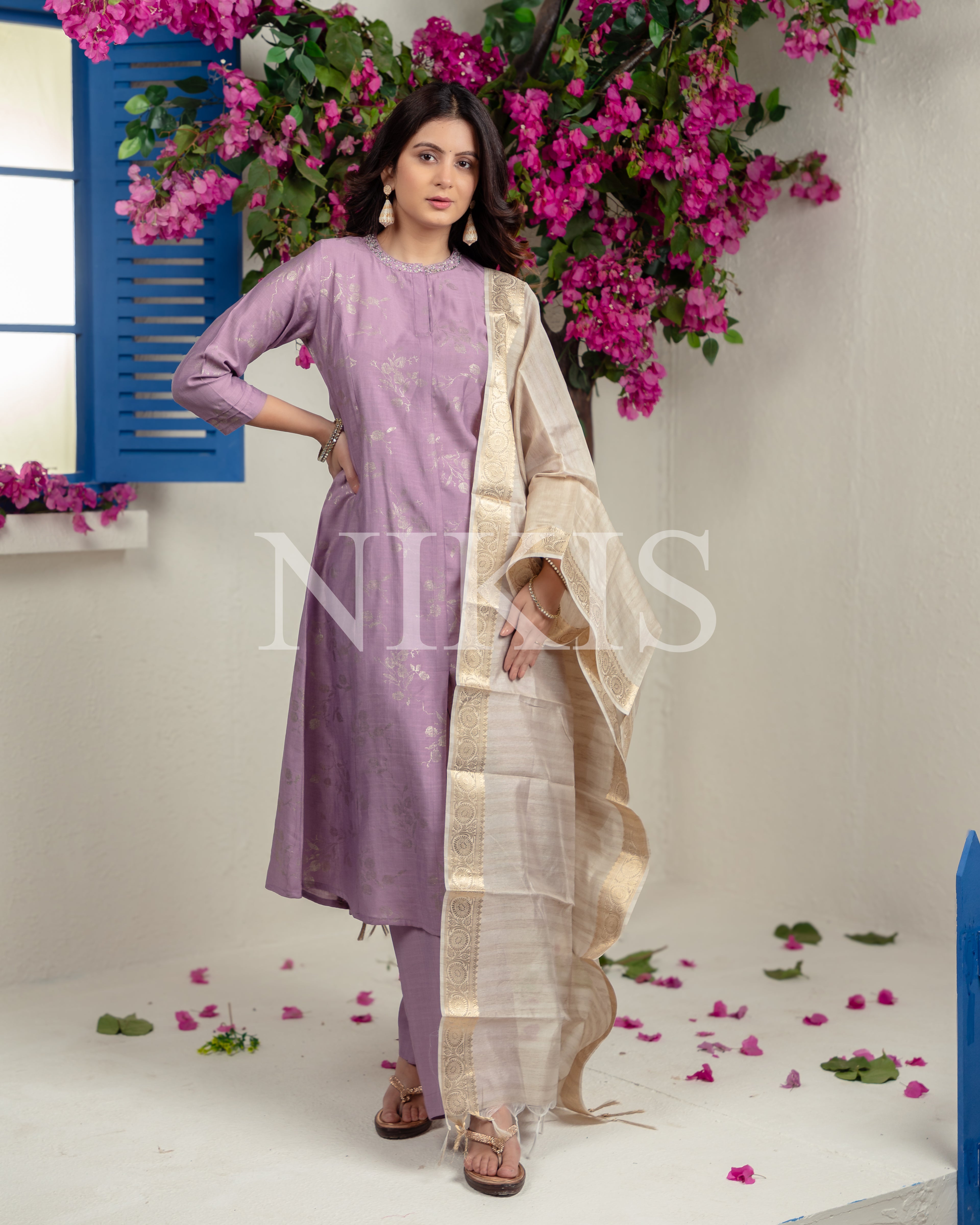 NIKIS | Viscose Suit Set | Dusty Lavender