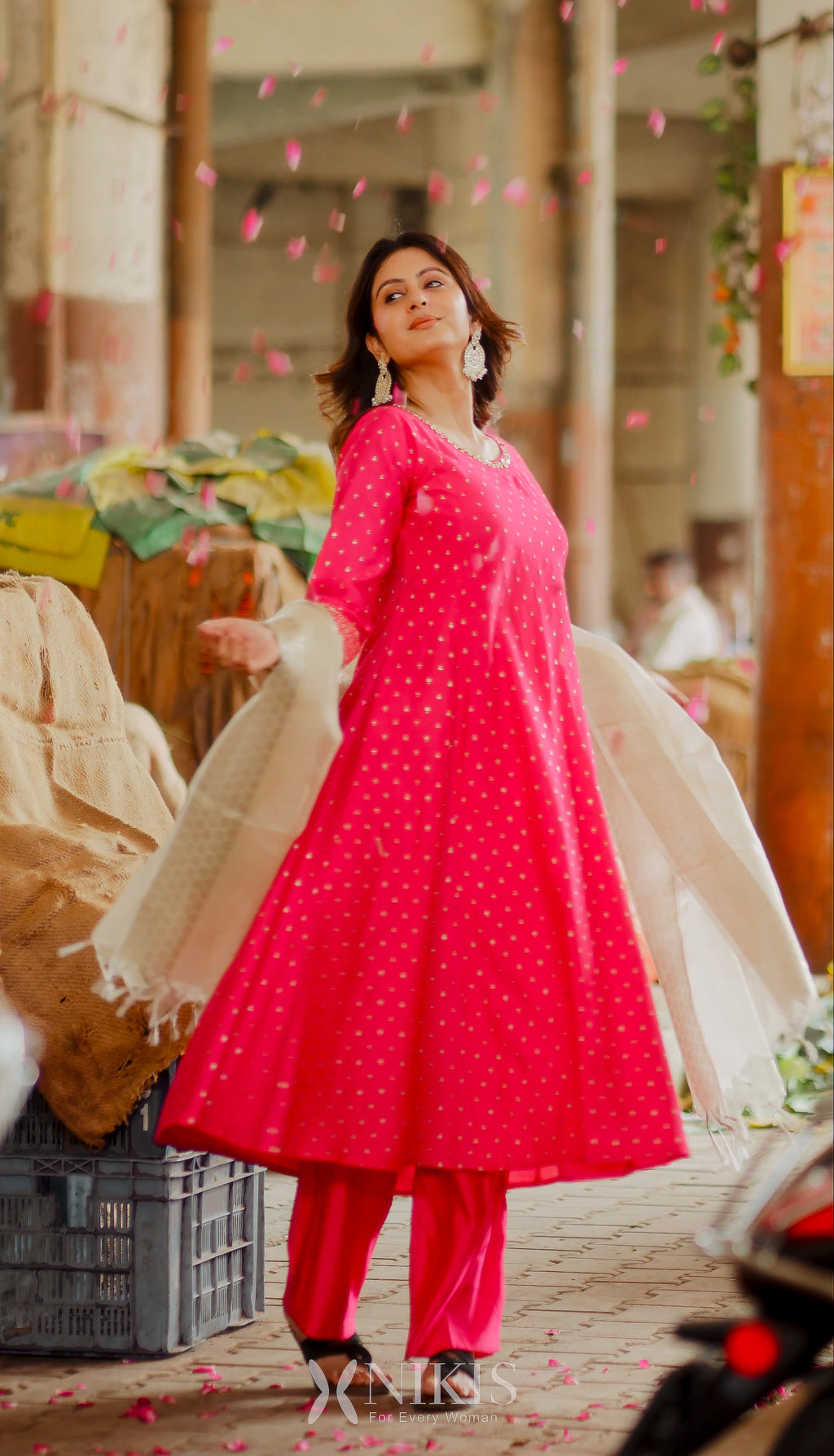 NIKIS | Viscose Suit Set | Cherry Pink