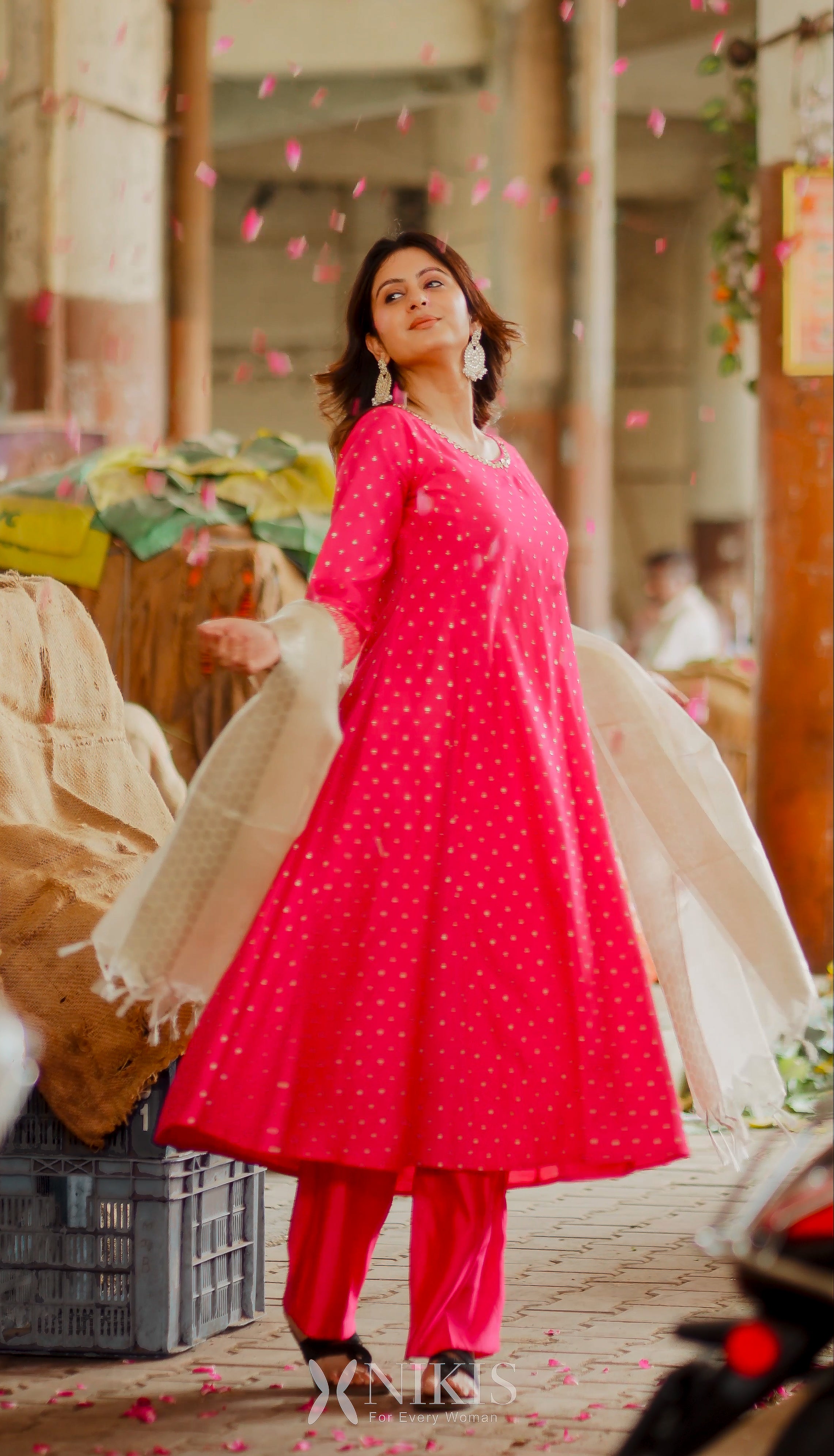 NIKIS | Viscose Suit Set | Cherry Pink