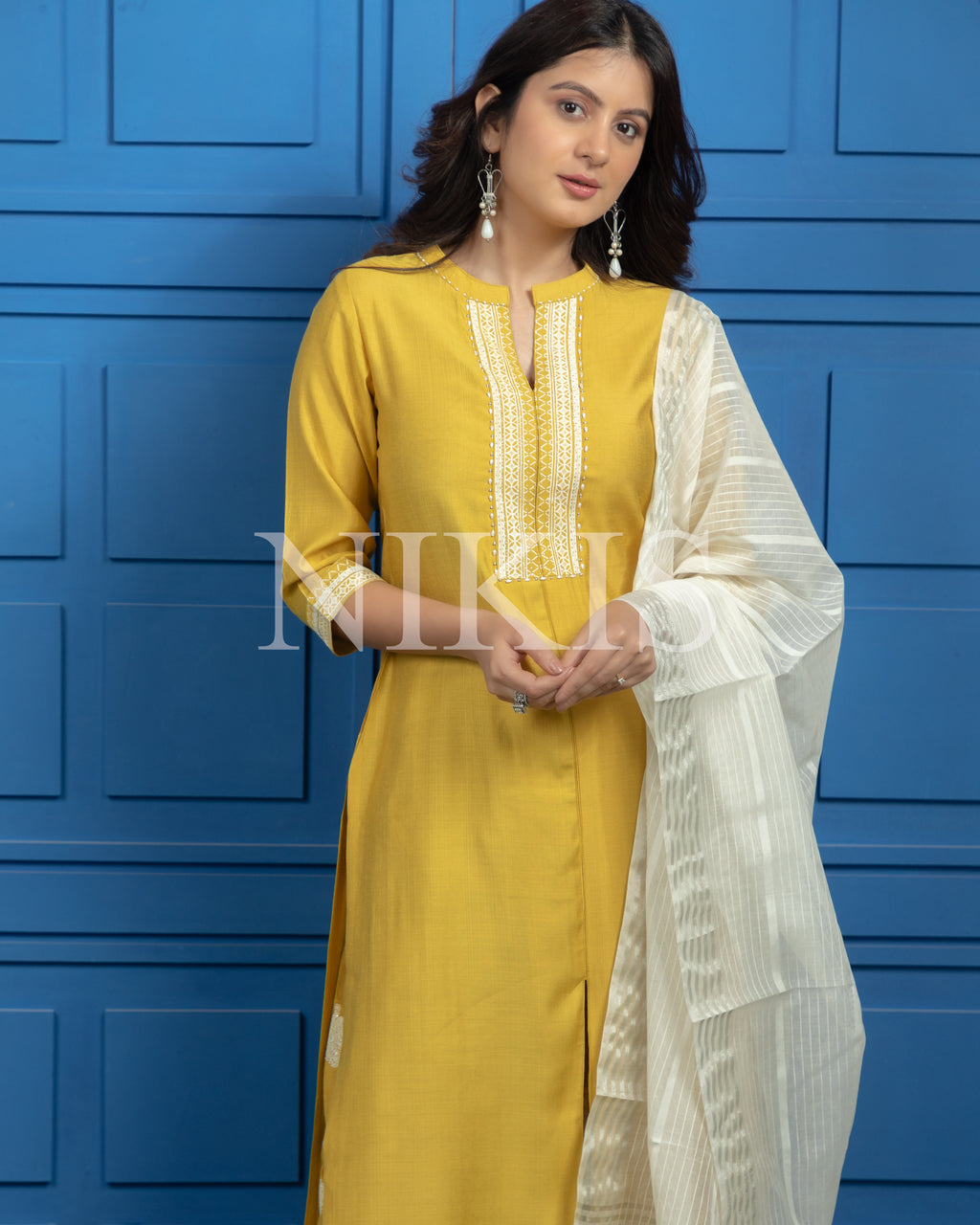 NIKIS | Viscose Suit Set | Occur Mustard