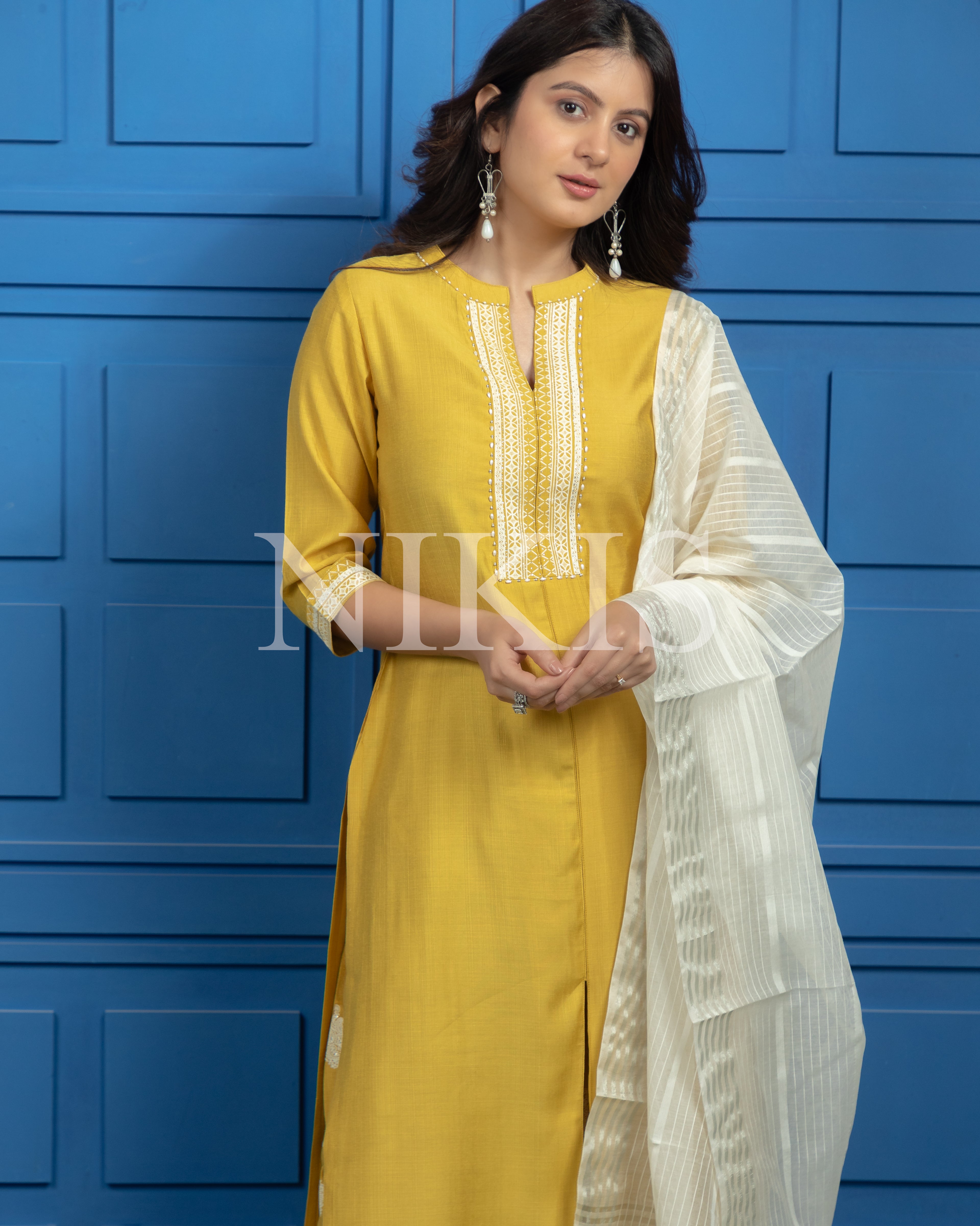 NIKIS | Viscose Suit Set | Occur Mustard