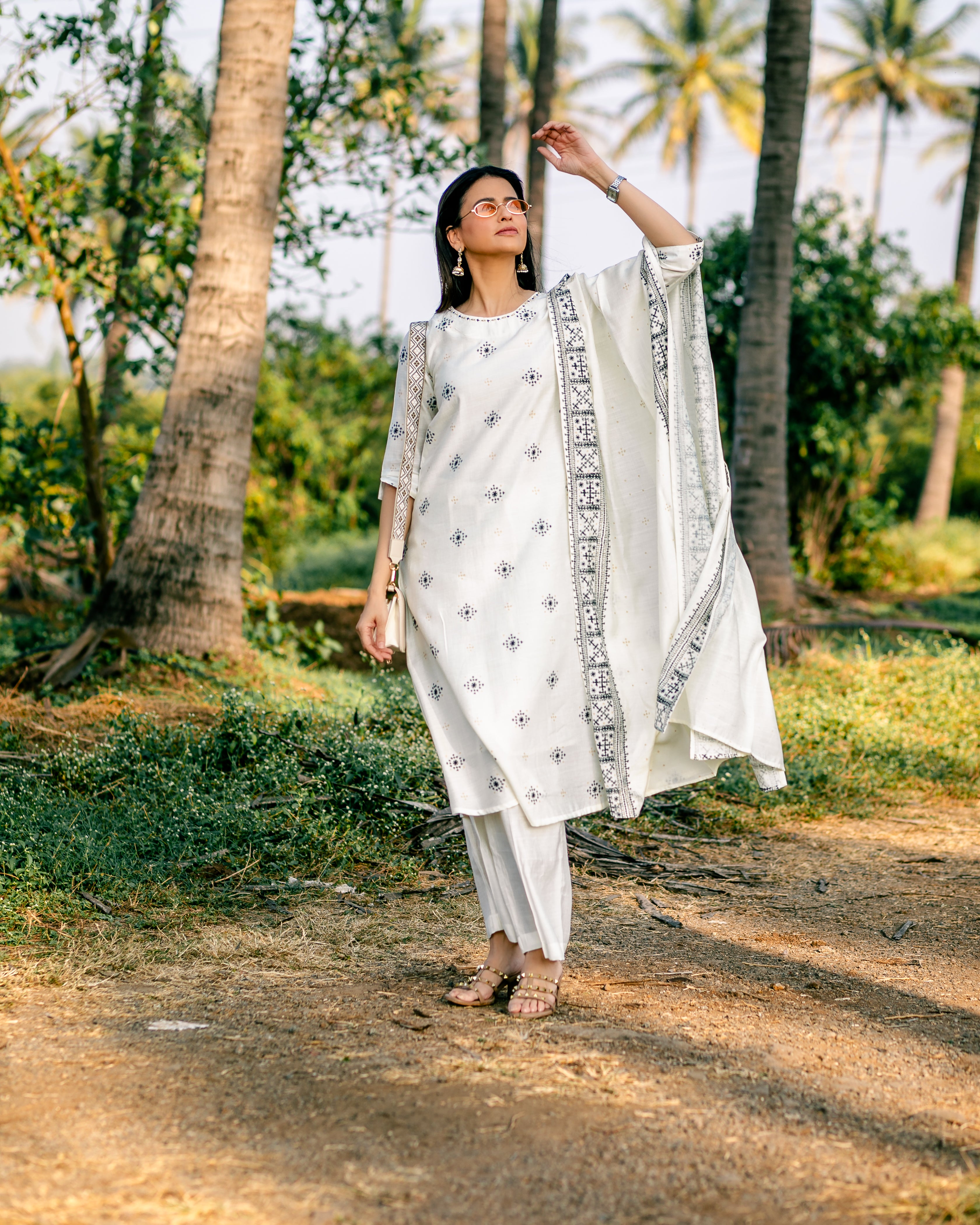 NIKIS | Viscose Suit Set | Seashell White