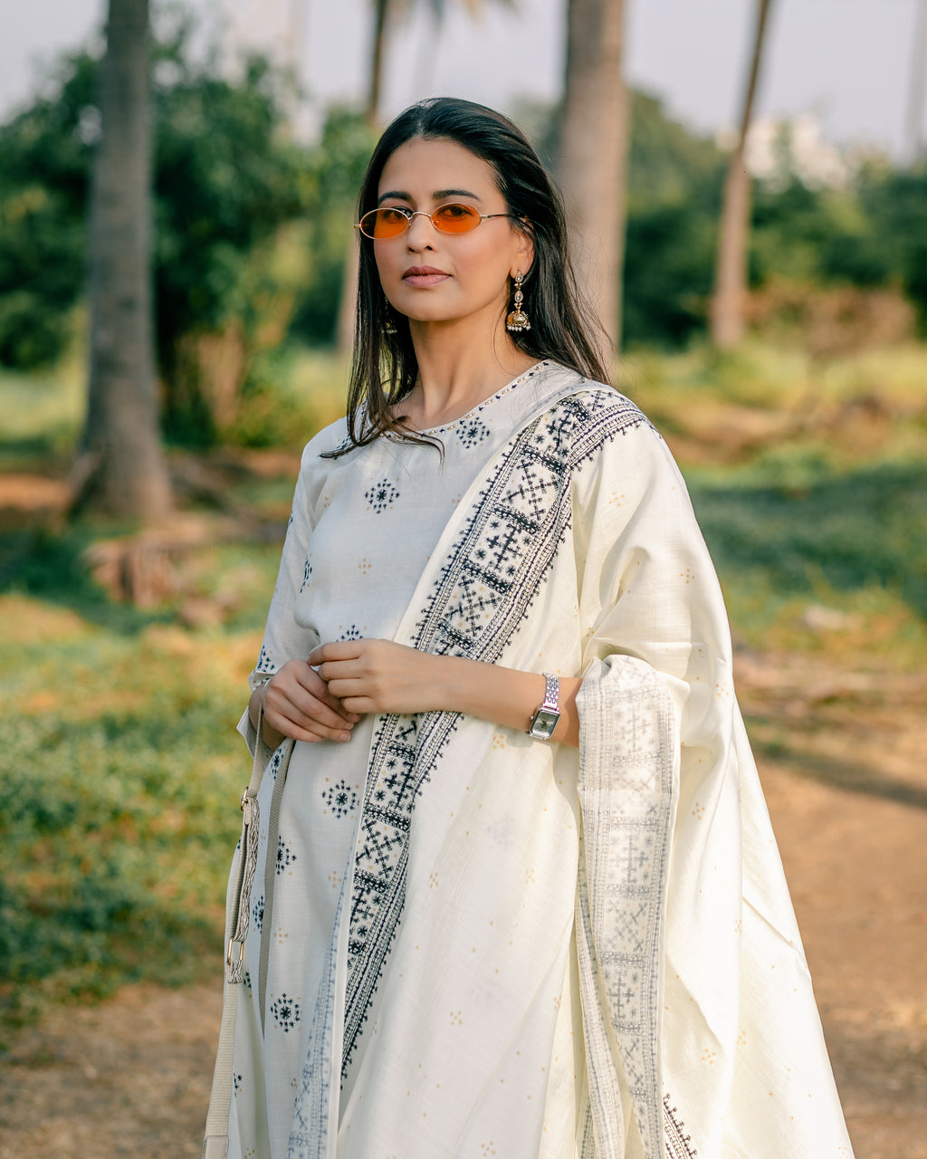 NIKIS | Viscose Suit Set | Seashell White