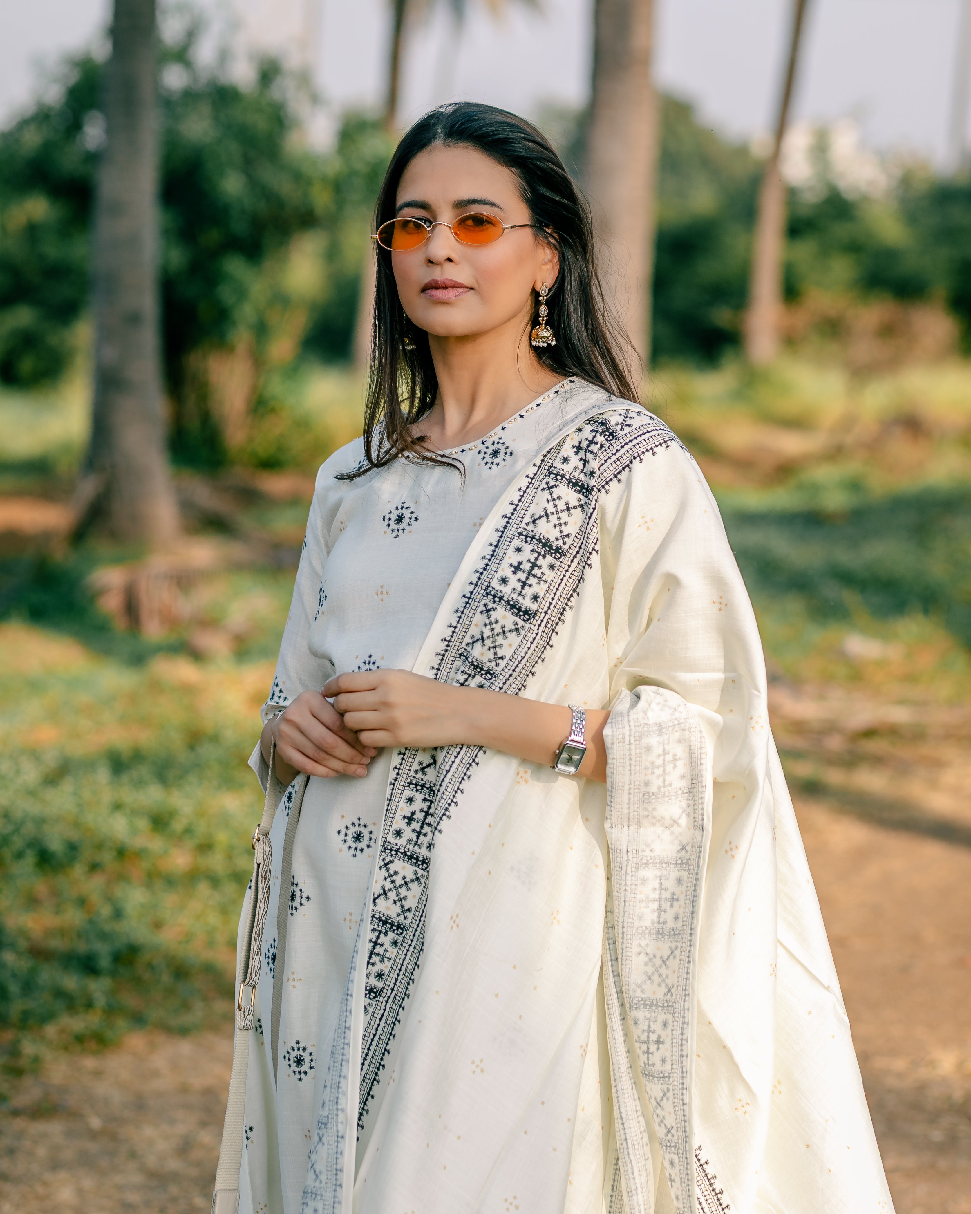 NIKIS | Viscose Suit Set | Seashell White