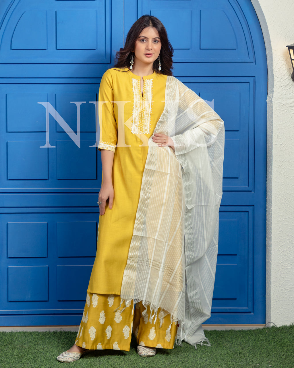 NIKIS | Viscose Suit Set | Occur Mustard