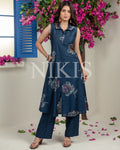 NIKIS | Viscose Kurta Set | Deep Navy