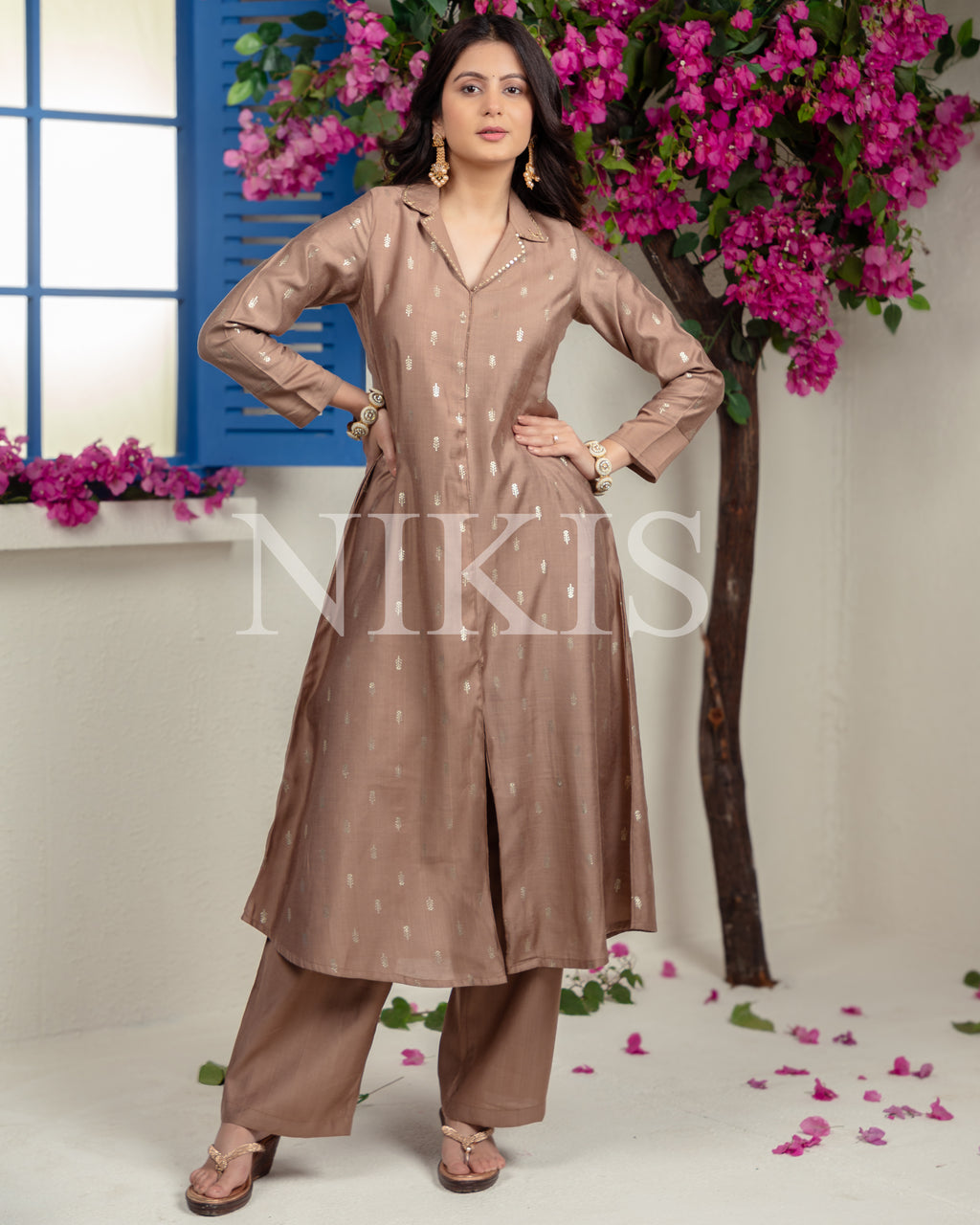 NIKIS | Viscose Kurta Set | Cocoa Brown